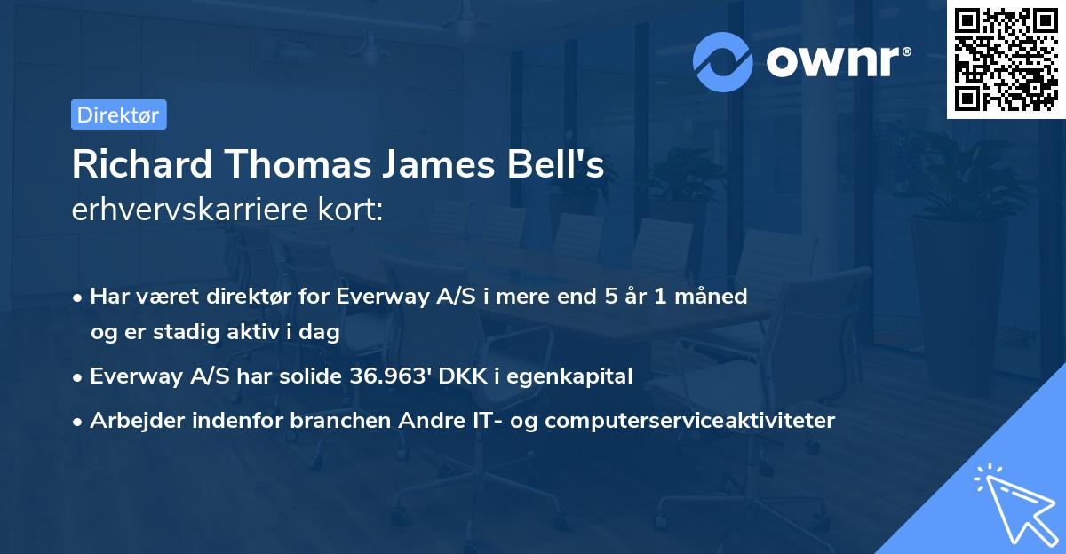 Richard Thomas James Bell's erhvervskarriere kort