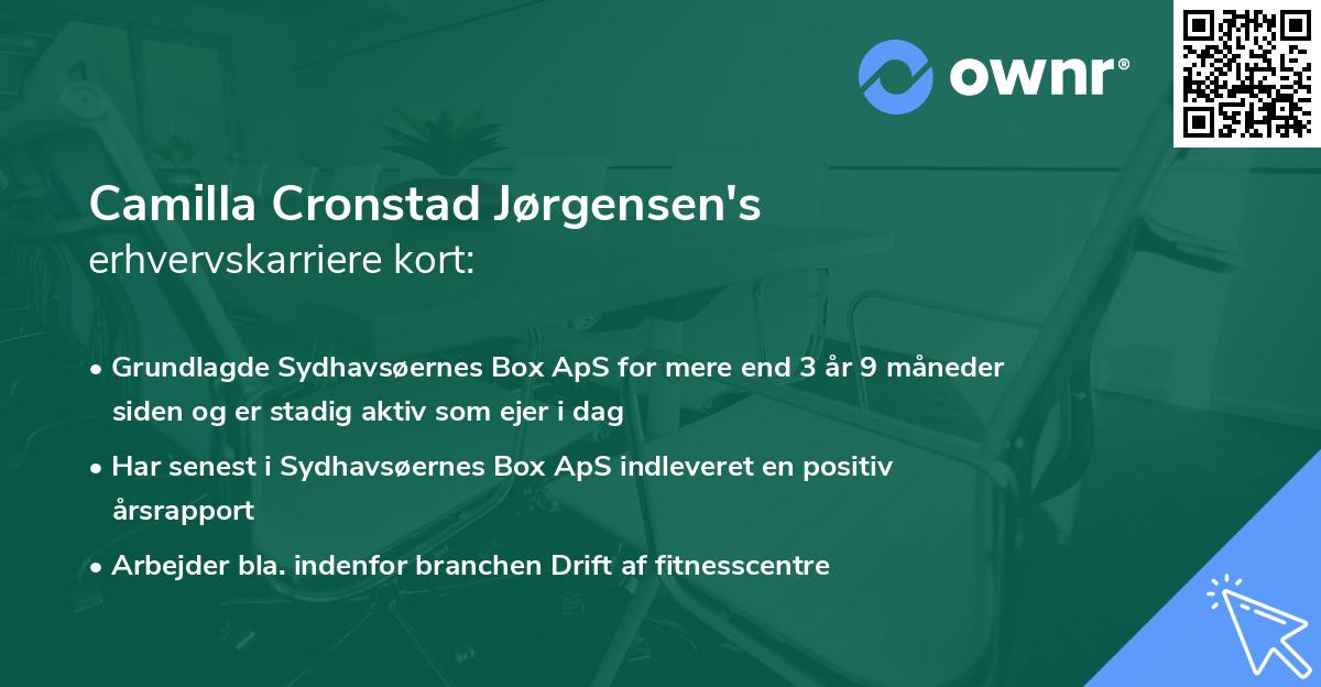 Camilla Cronstad Jørgensen's erhvervskarriere kort