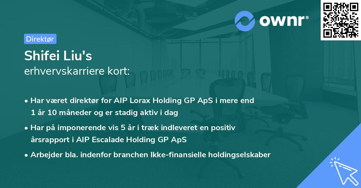 Shifei Liu's erhvervskarriere kort