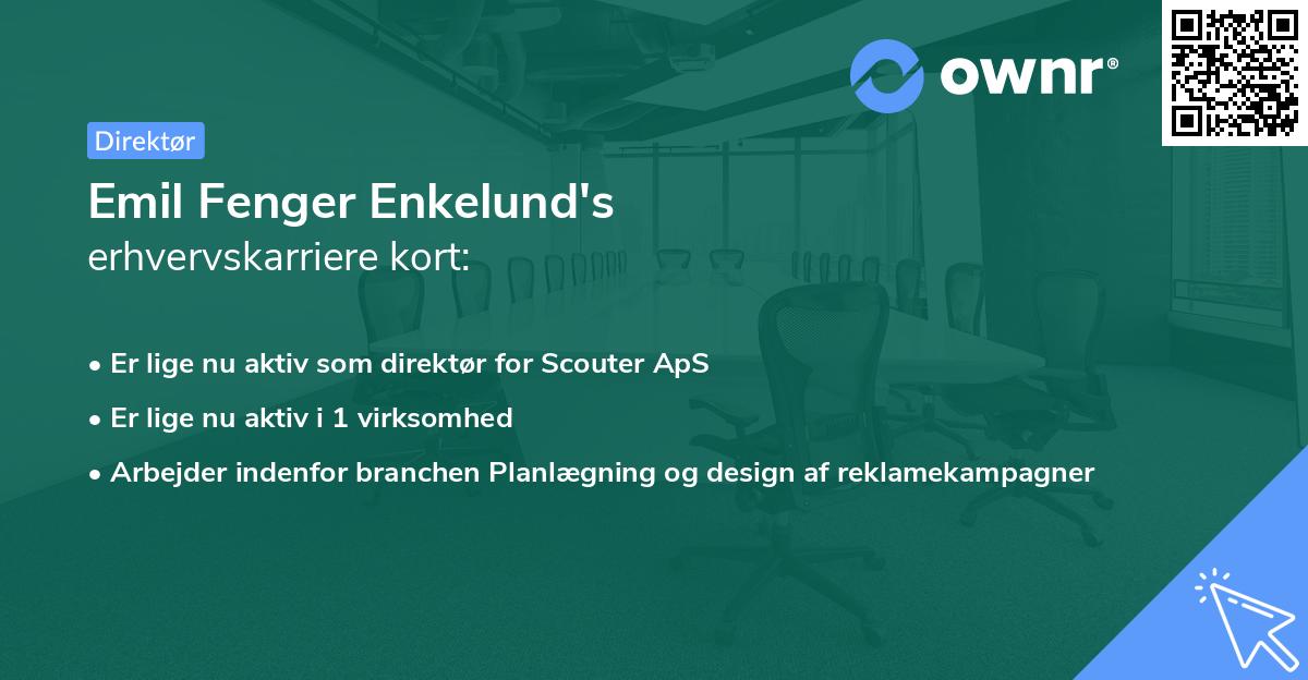 Emil Fenger Enkelund's erhvervskarriere kort