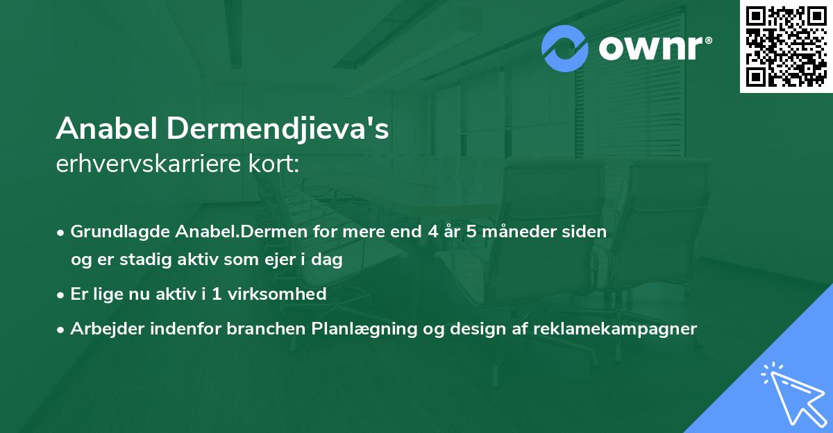 Anabel Dermendjieva's erhvervskarriere kort
