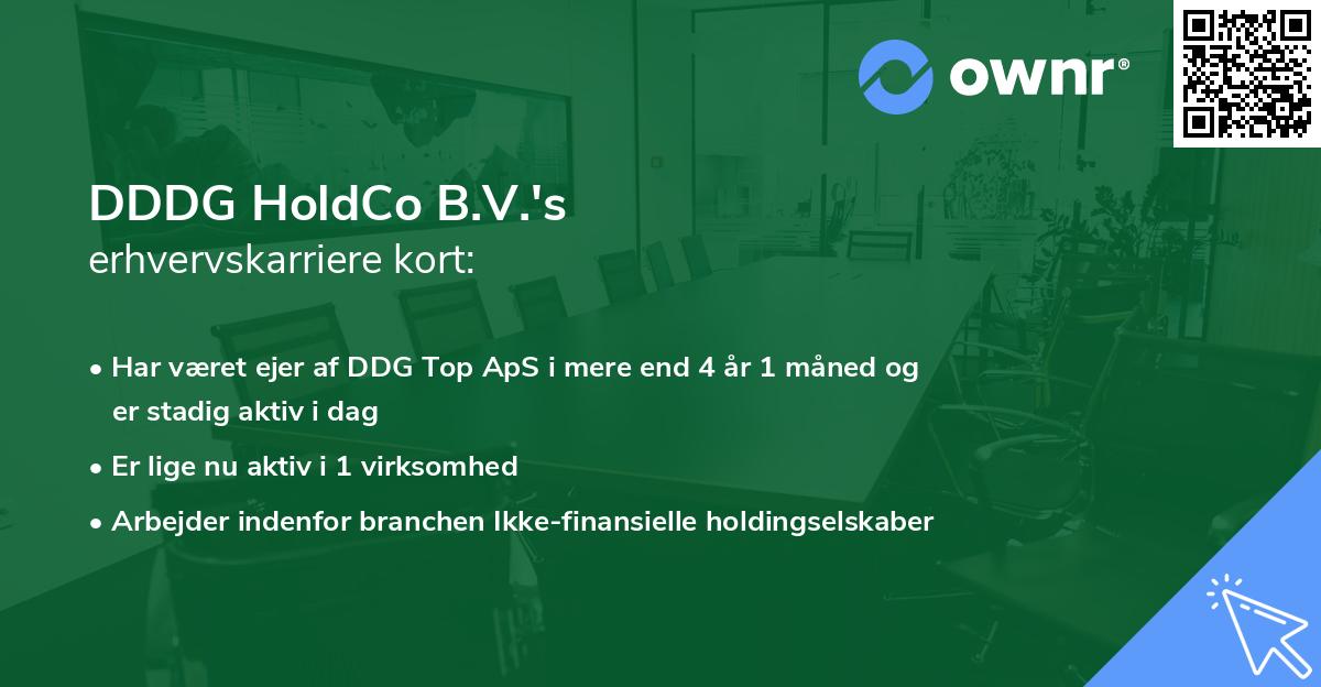 DDDG HoldCo B.V.'s erhvervskarriere kort