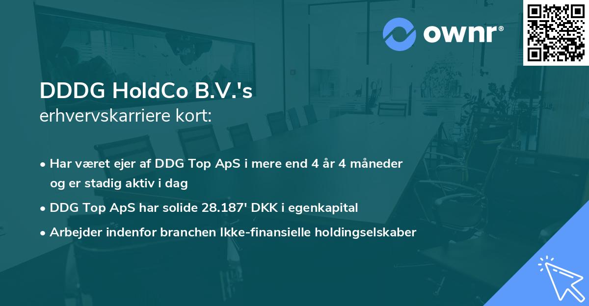 DDDG HoldCo B.V.'s erhvervskarriere kort