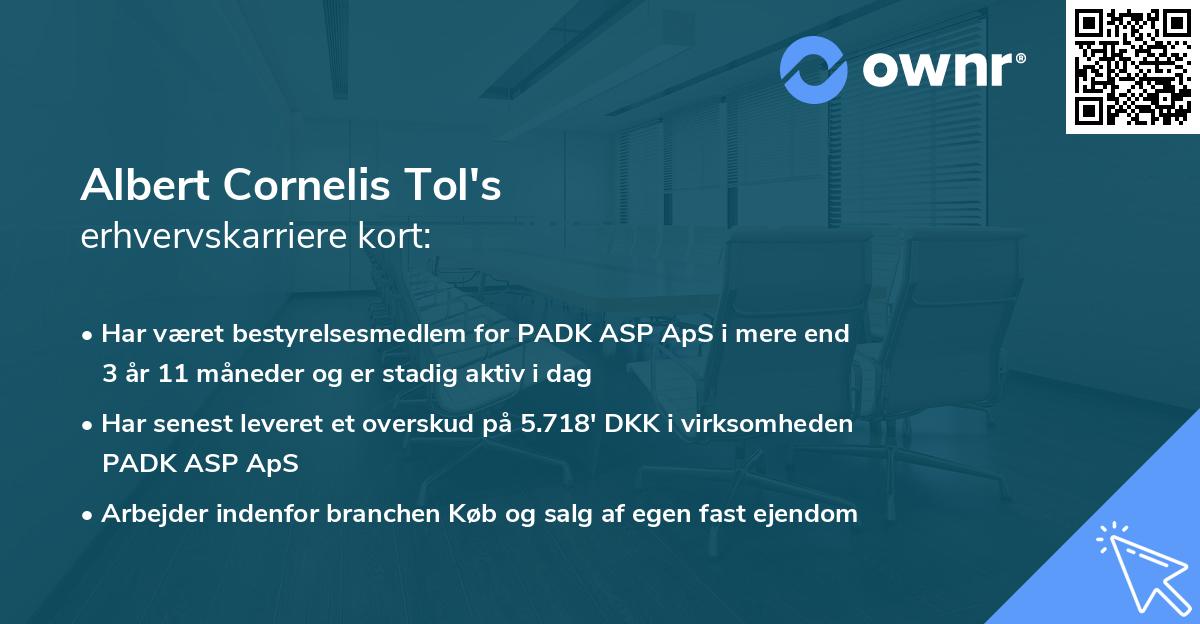 Albert Cornelis Tol's erhvervskarriere kort