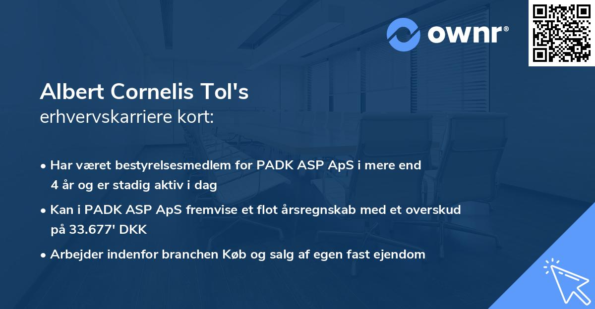 Albert Cornelis Tol's erhvervskarriere kort