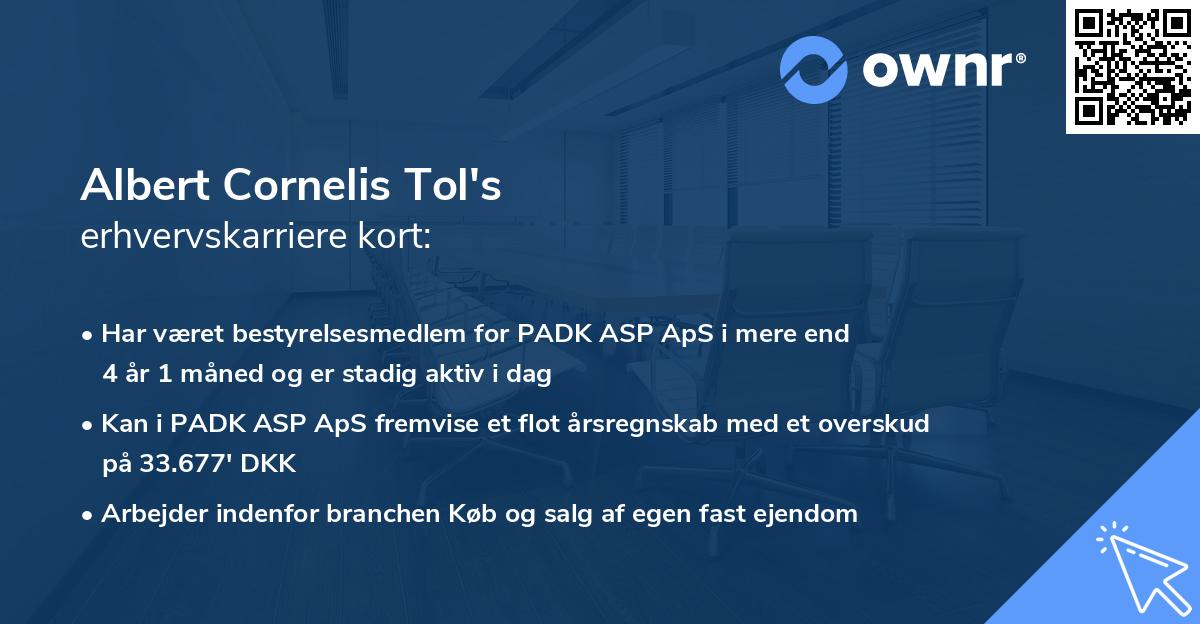 Albert Cornelis Tol's erhvervskarriere kort