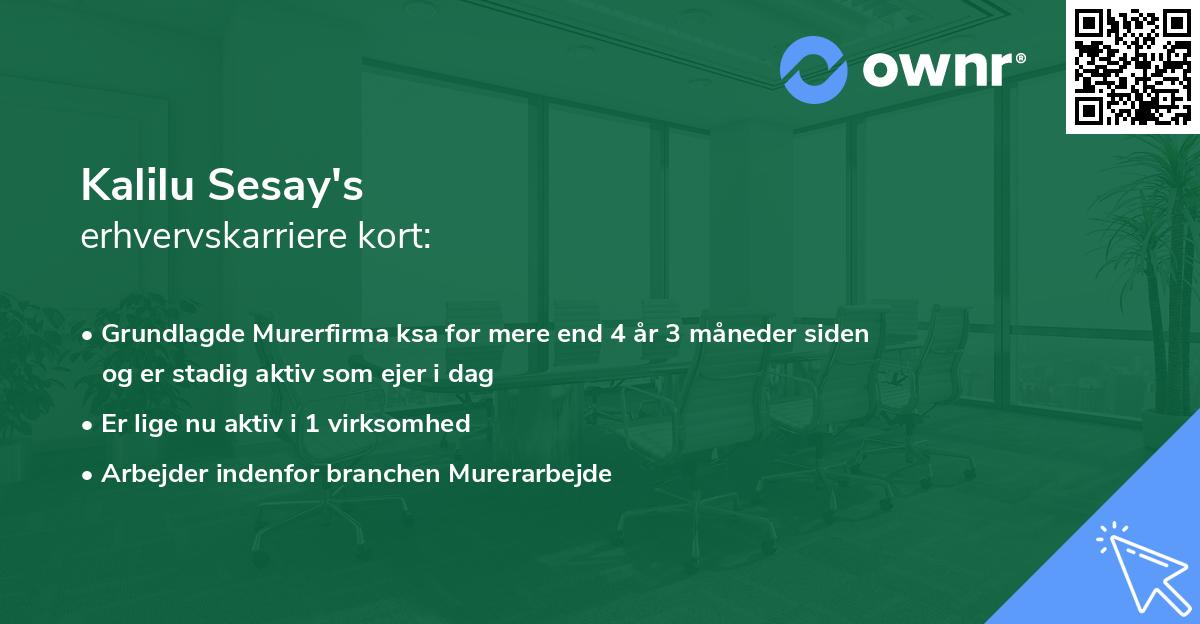 Kalilu Sesay's erhvervskarriere kort