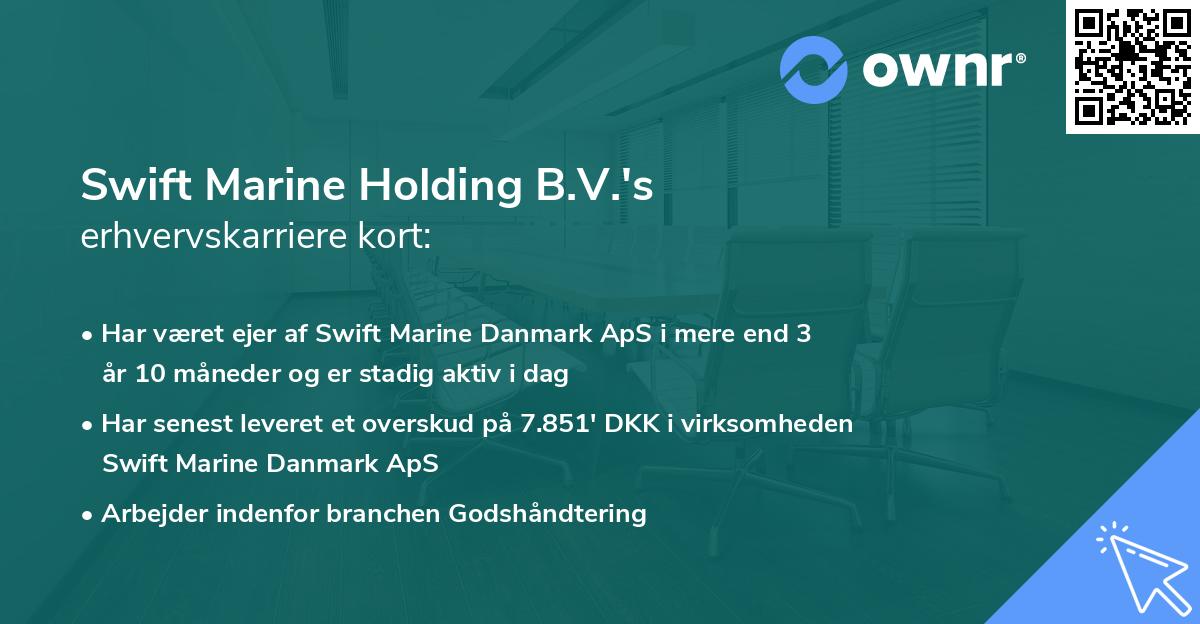 Swift Marine Holding B.V.'s erhvervskarriere kort
