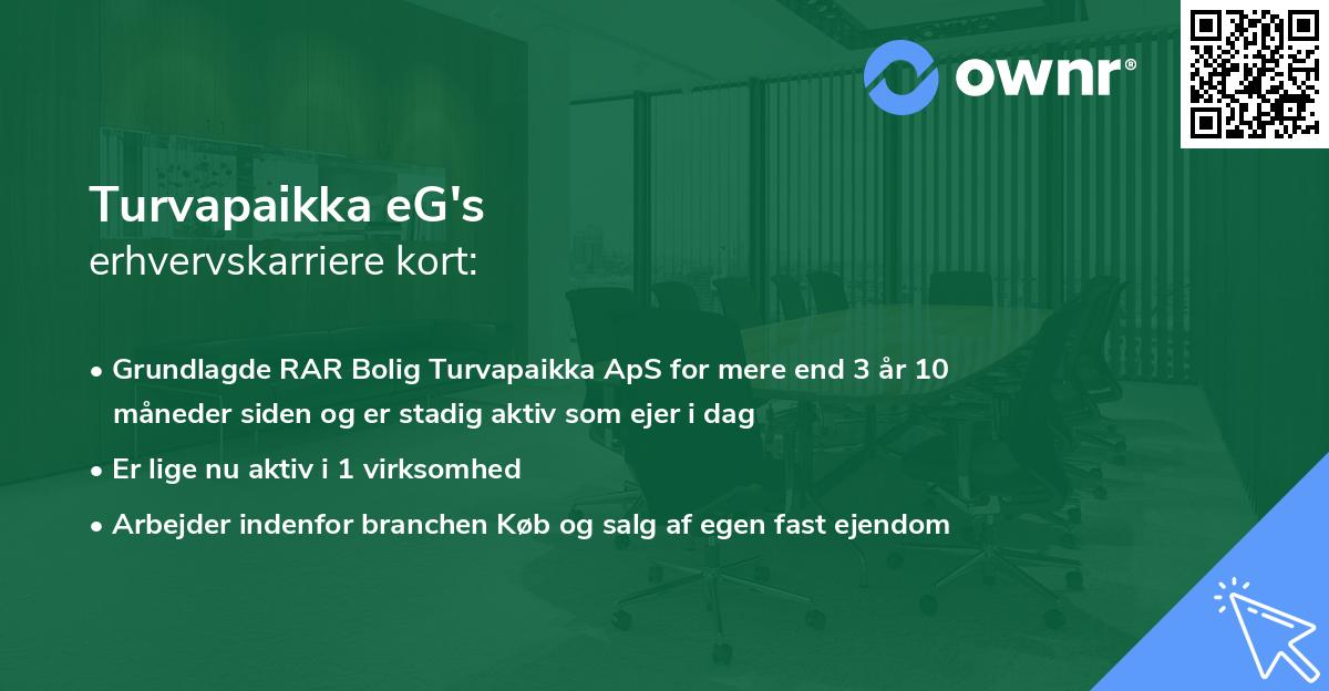 Turvapaikka eG's erhvervskarriere kort
