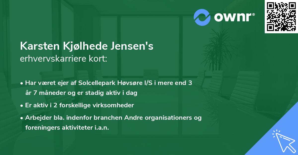 Karsten Kjølhede Jensen's erhvervskarriere kort
