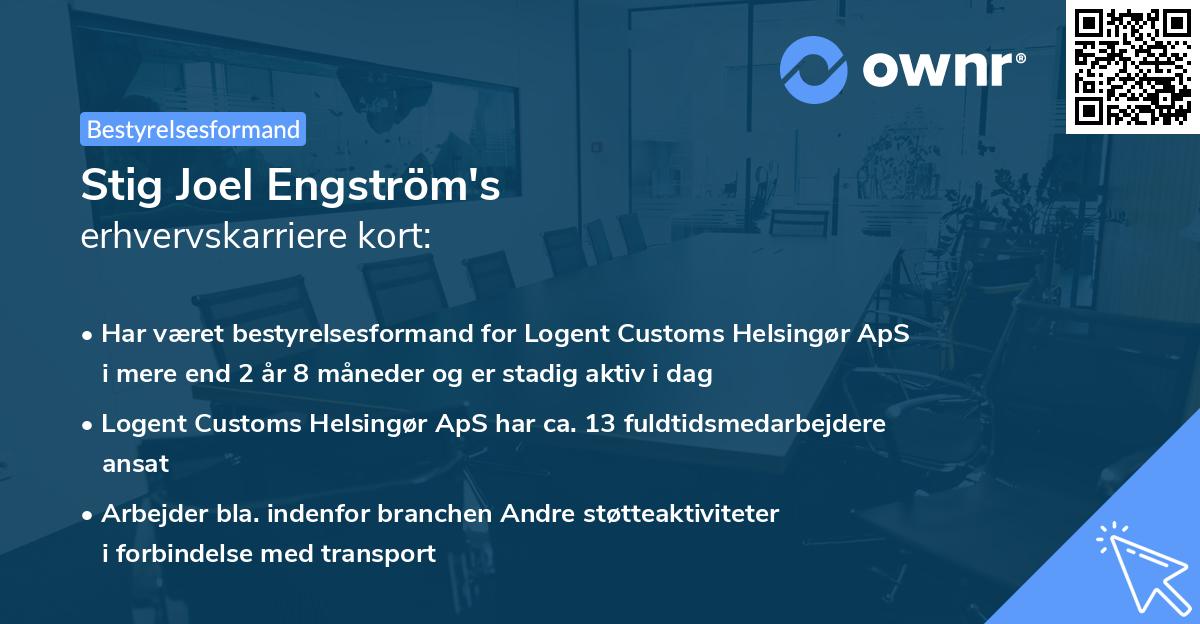 Stig Joel Engström's erhvervskarriere kort