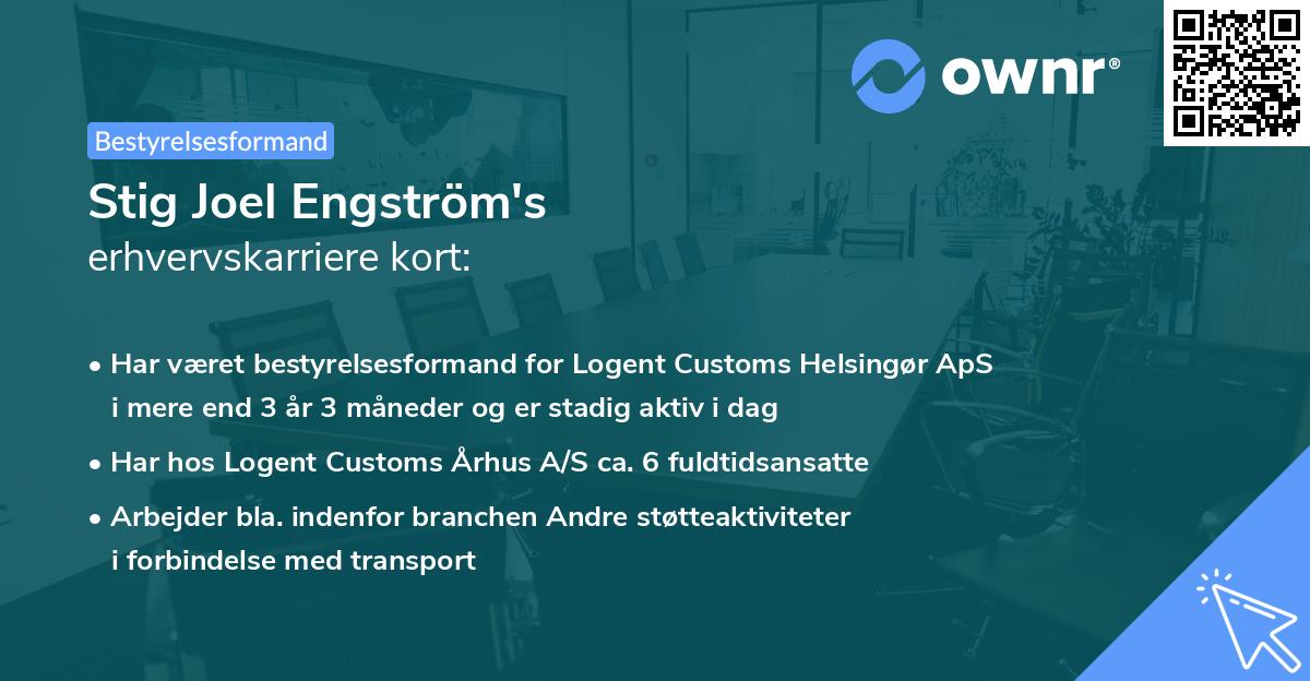 Stig Joel Engström's erhvervskarriere kort