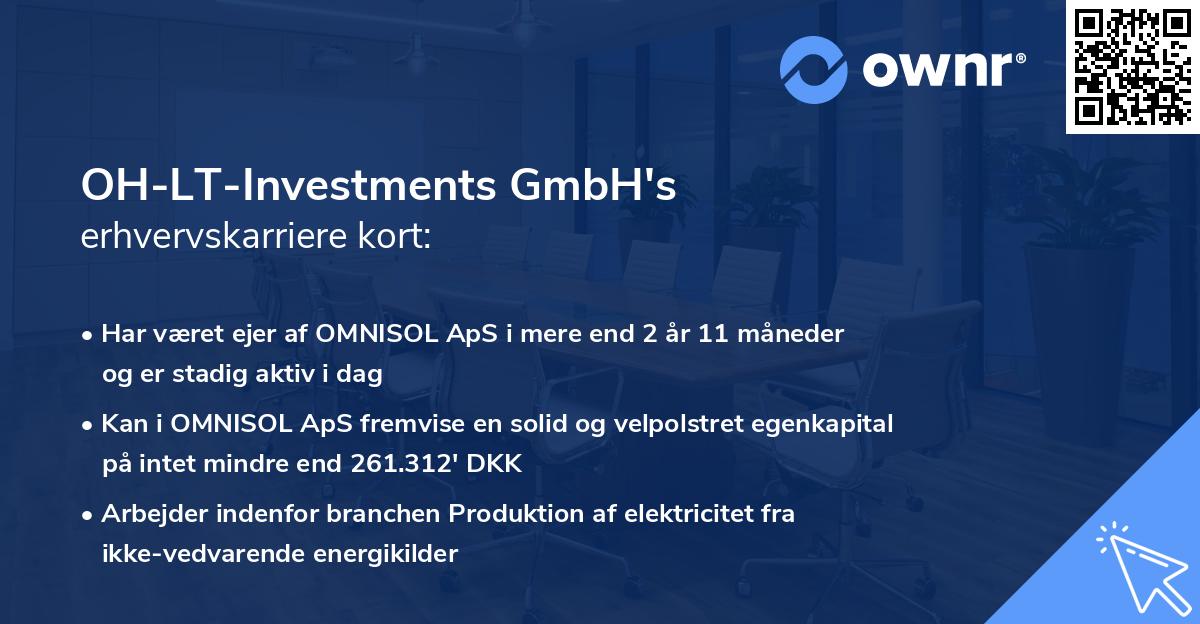OH-LT-Investments GmbH's erhvervskarriere kort