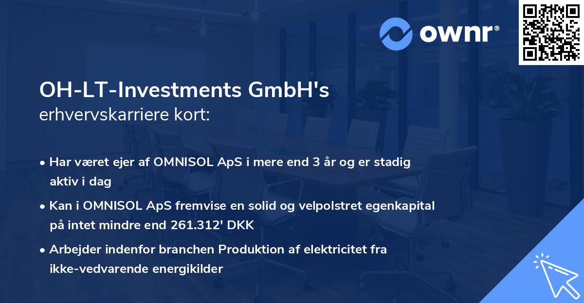 OH-LT-Investments GmbH's erhvervskarriere kort