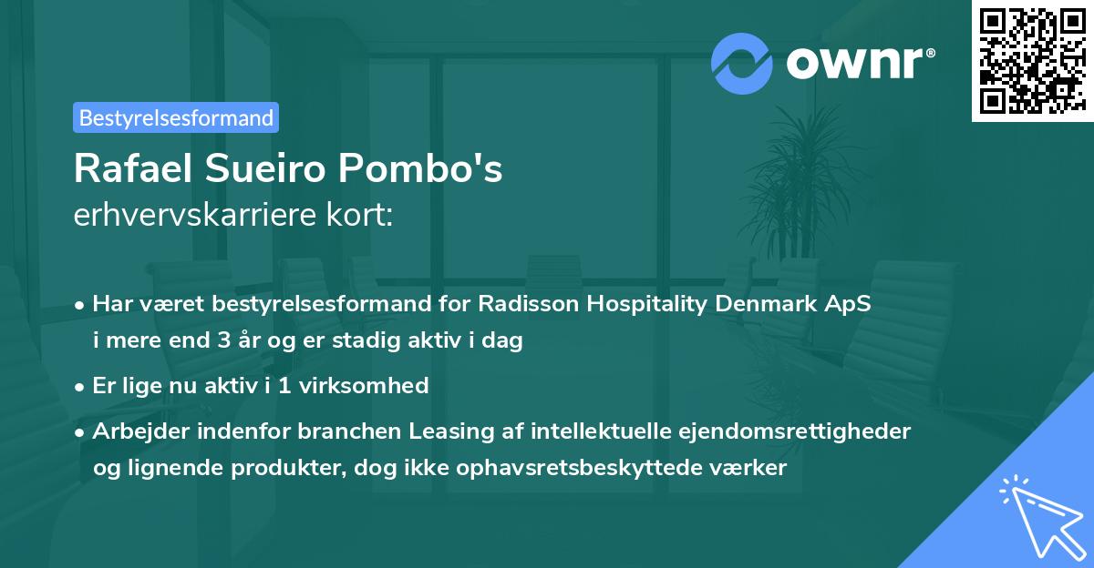 Rafael Sueiro Pombo's erhvervskarriere kort