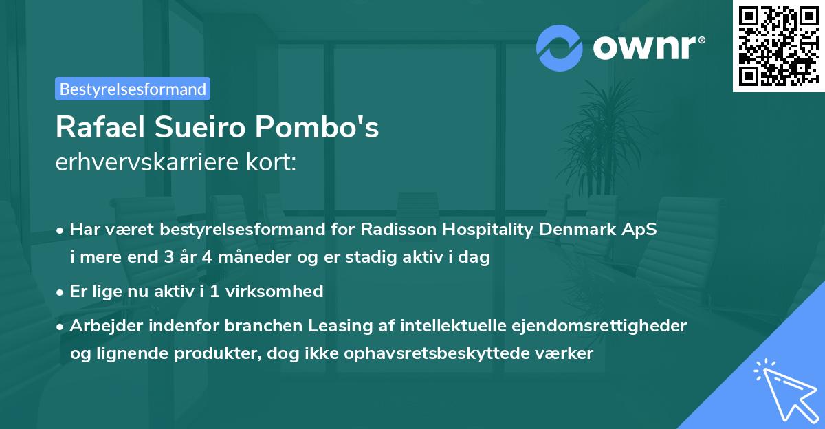 Rafael Sueiro Pombo's erhvervskarriere kort
