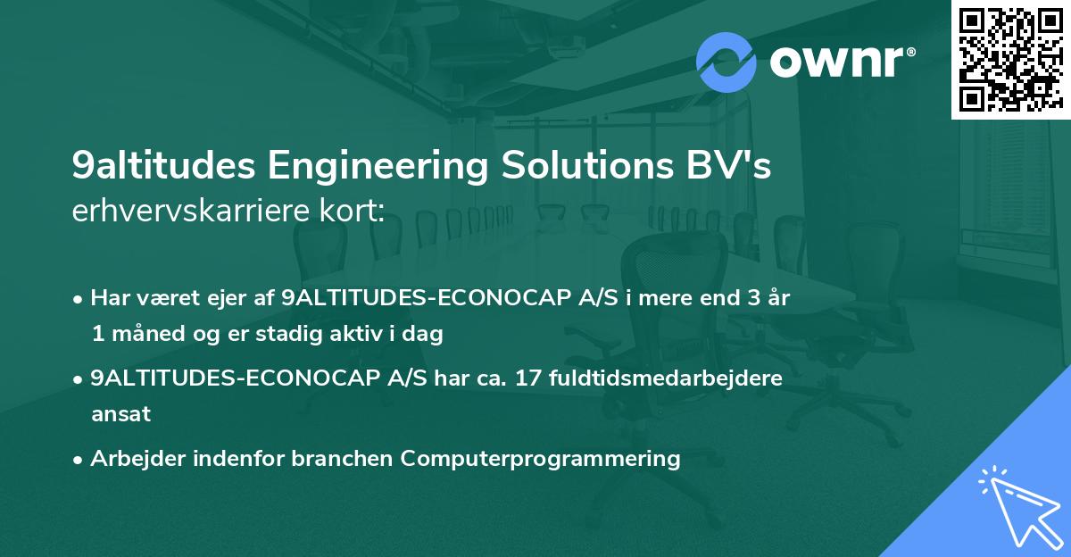 9altitudes Engineering Solutions BV's erhvervskarriere kort