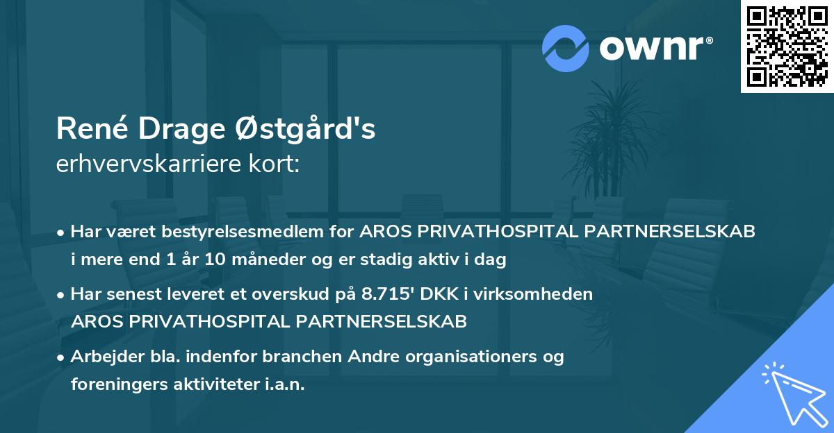 René Drage Østgård's erhvervskarriere kort