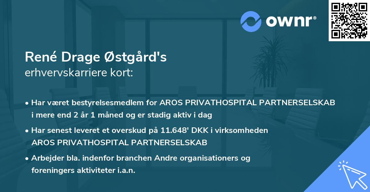 René Drage Østgård's erhvervskarriere kort