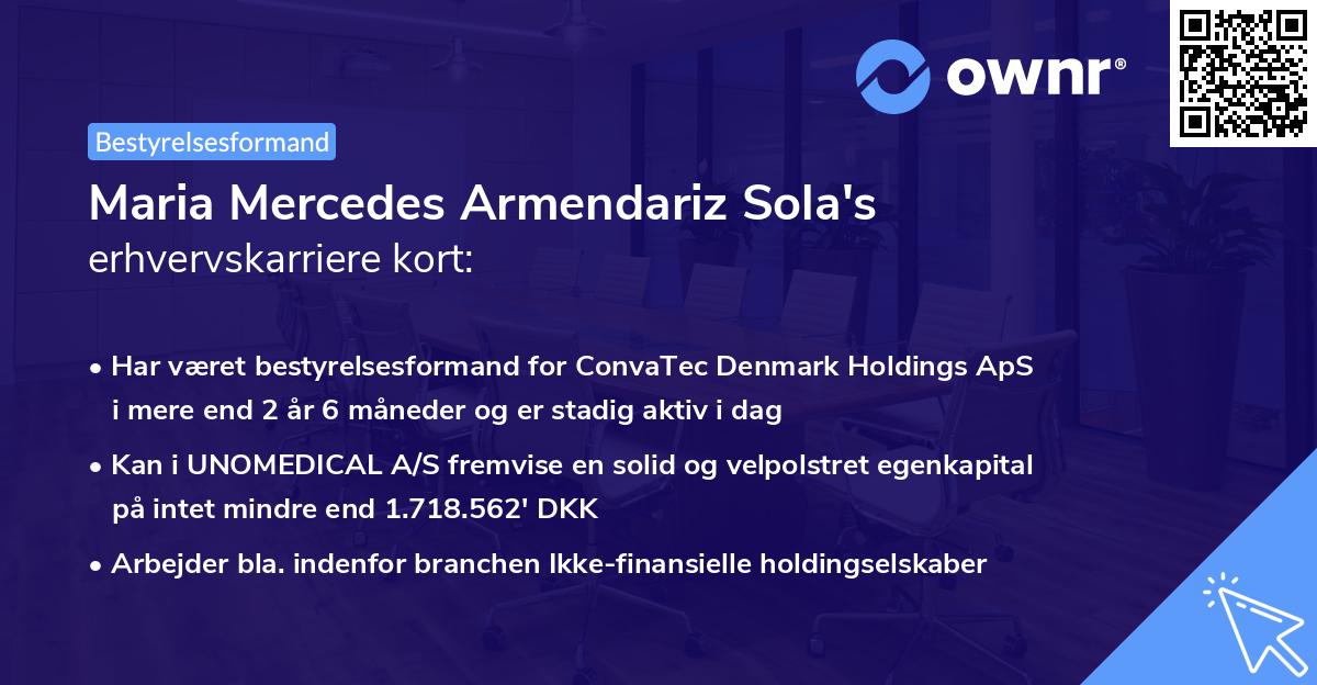Maria Mercedes Armendariz Sola's erhvervskarriere kort