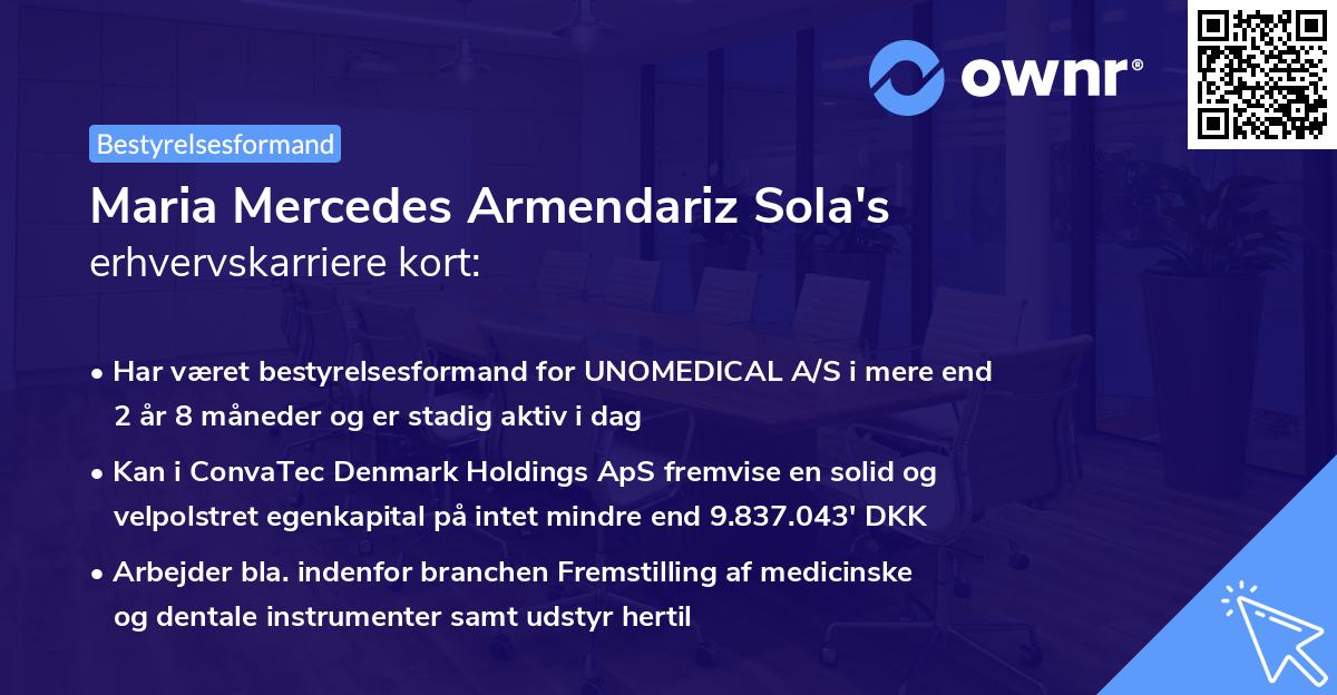 Maria Mercedes Armendariz Sola's erhvervskarriere kort