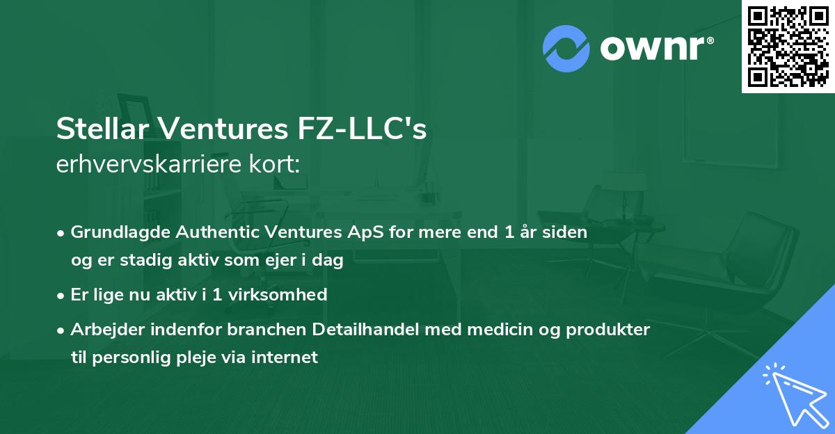 Stellar Ventures FZ-LLC's erhvervskarriere kort