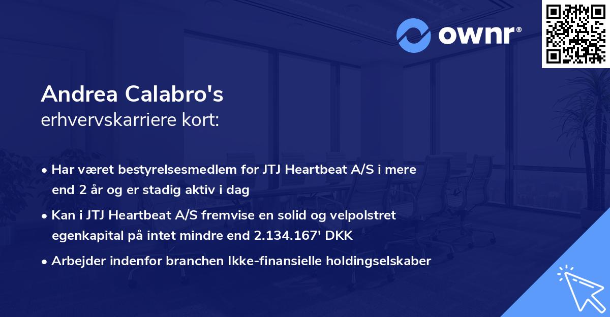 Andrea Calabro's erhvervskarriere kort