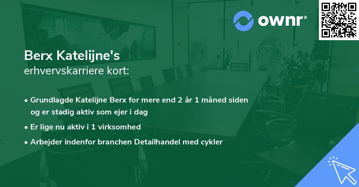 Berx Katelijne's erhvervskarriere kort