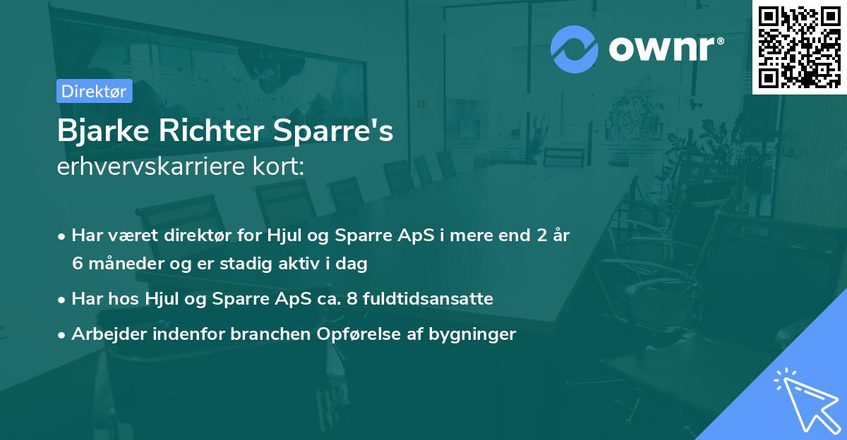 Bjarke Richter Sparre's erhvervskarriere kort