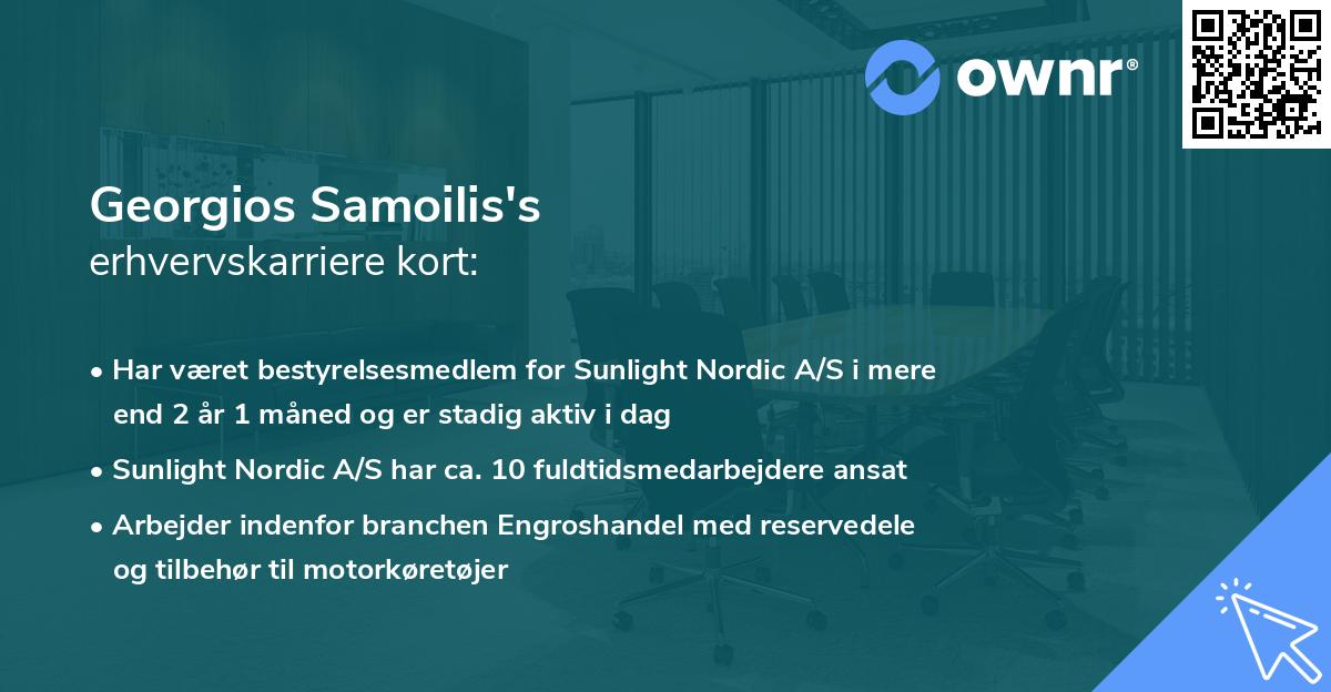 Georgios Samoilis's erhvervskarriere kort