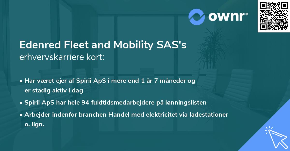 Edenred Fleet and Mobility SAS's erhvervskarriere kort