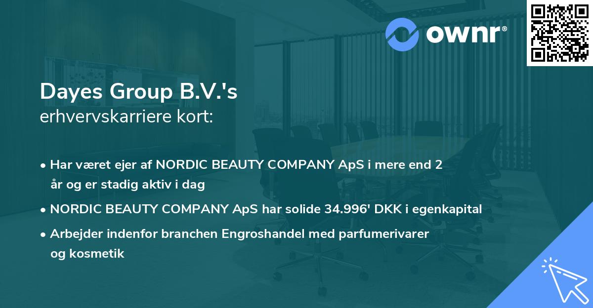 Dayes Group B.V.'s erhvervskarriere kort