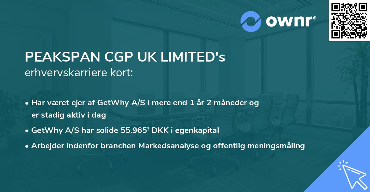PEAKSPAN CGP UK LIMITED's erhvervskarriere kort