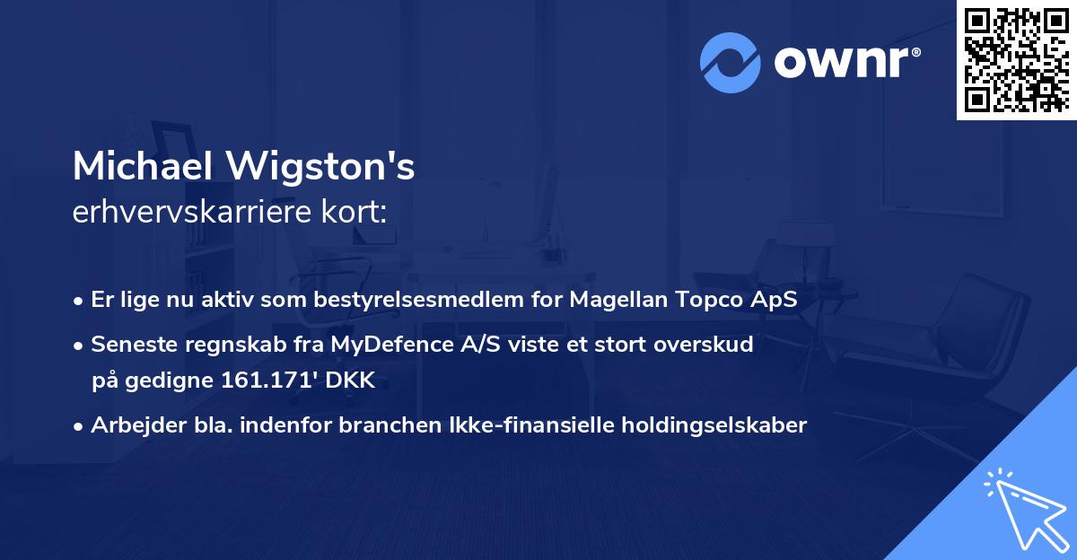 Michael Wigston's erhvervskarriere kort