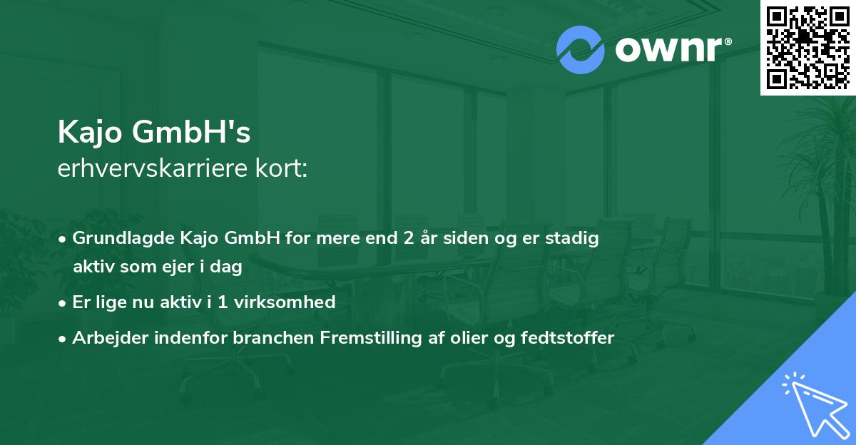 Kajo GmbH's erhvervskarriere kort