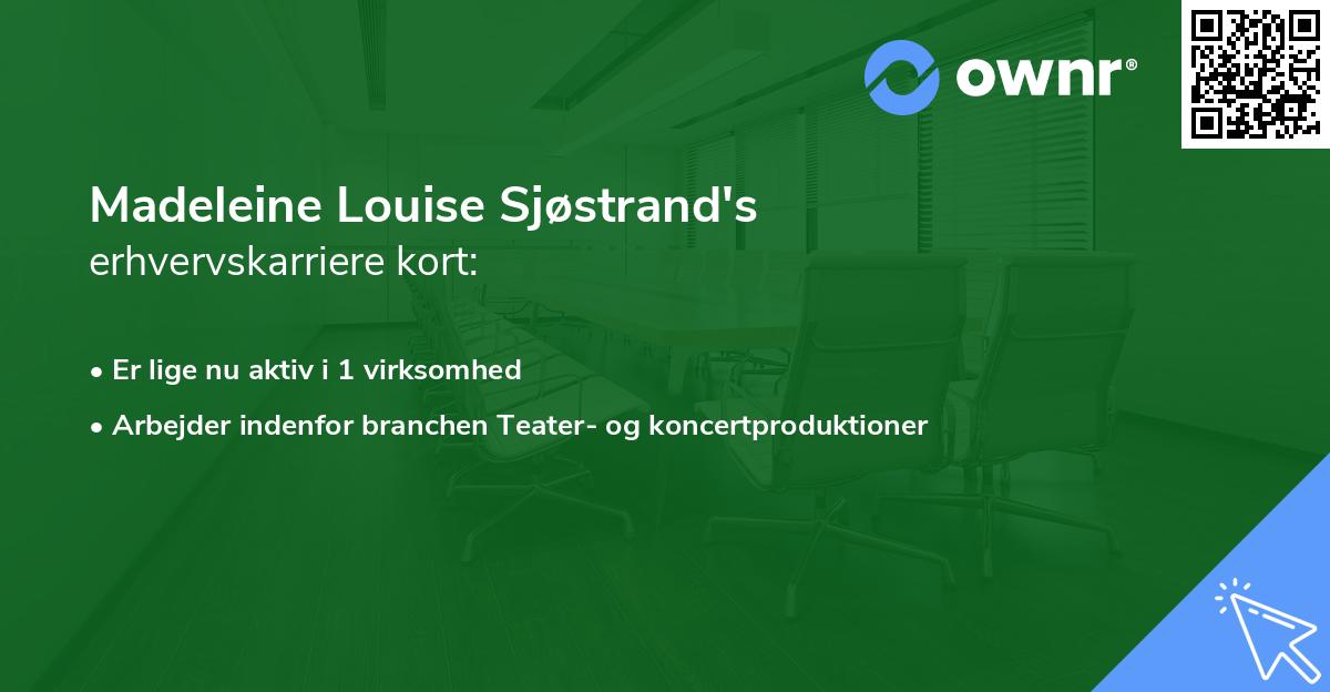 Madeleine Louise Sjøstrand's erhvervskarriere kort