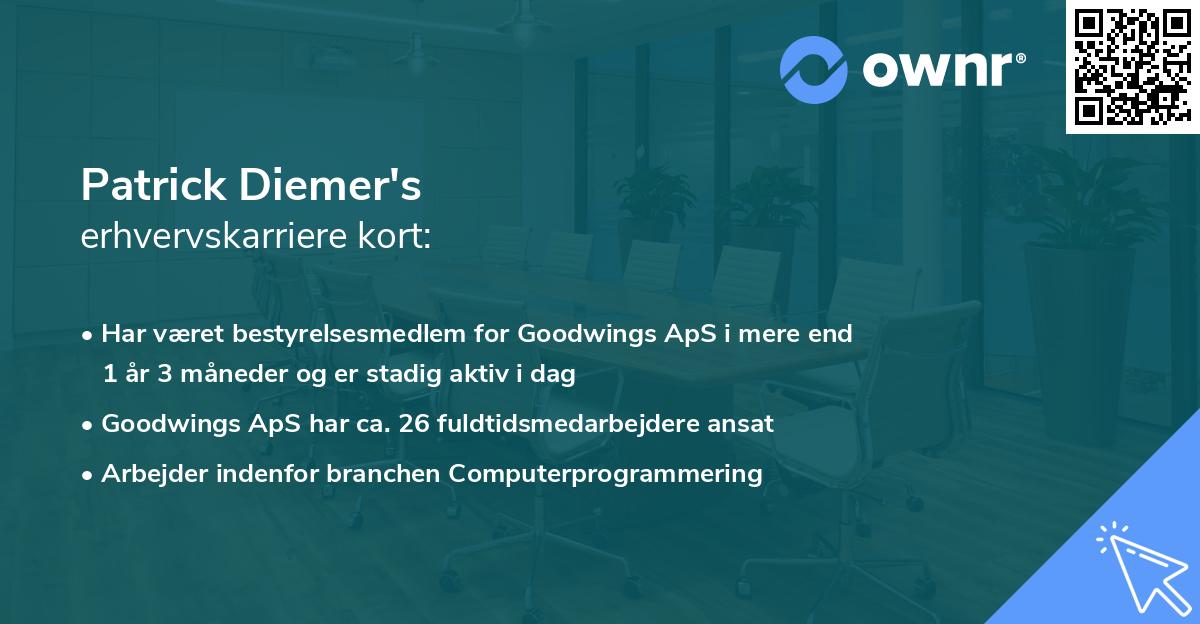 Patrick Diemer's erhvervskarriere kort