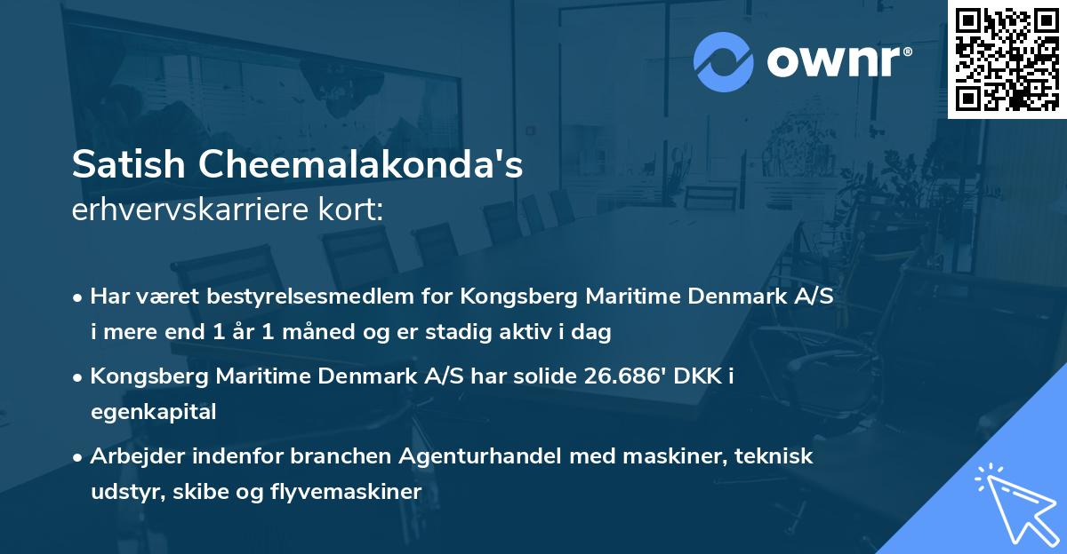 Satish Cheemalakonda's erhvervskarriere kort