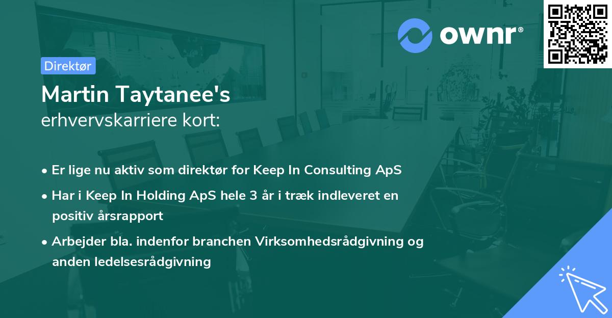 Martin Taytanee's erhvervskarriere kort