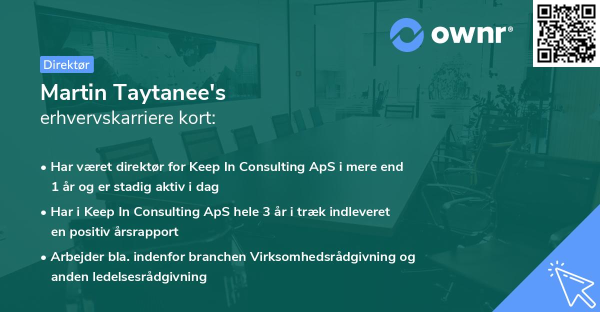 Martin Taytanee's erhvervskarriere kort