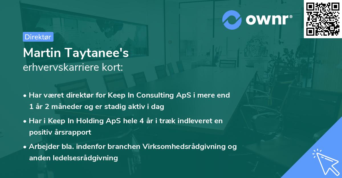 Martin Taytanee's erhvervskarriere kort