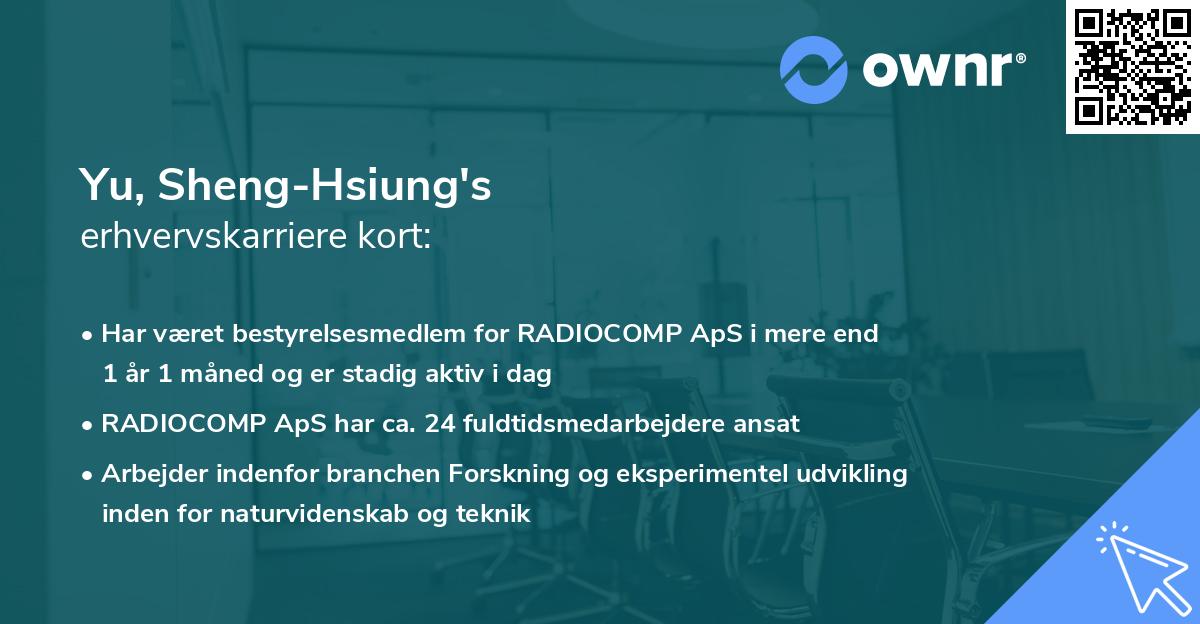 Yu, Sheng-Hsiung's erhvervskarriere kort