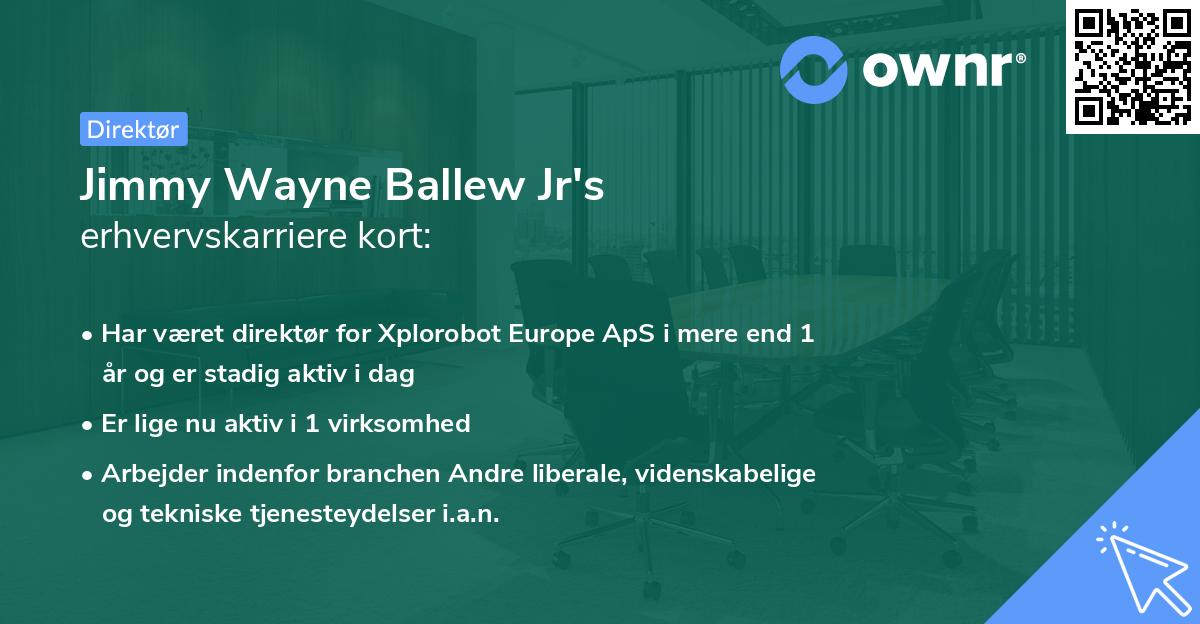 Jimmy Wayne Ballew Jr's erhvervskarriere kort