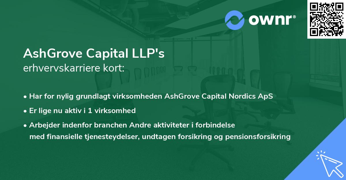 AshGrove Capital LLP's erhvervskarriere kort