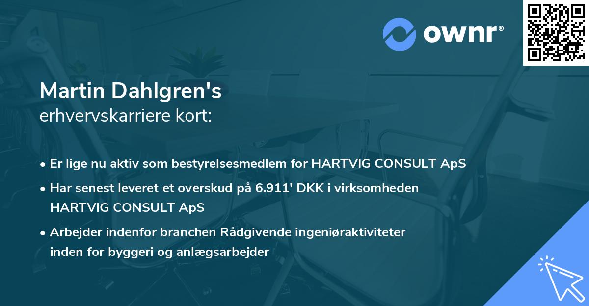 Martin Dahlgren's erhvervskarriere kort