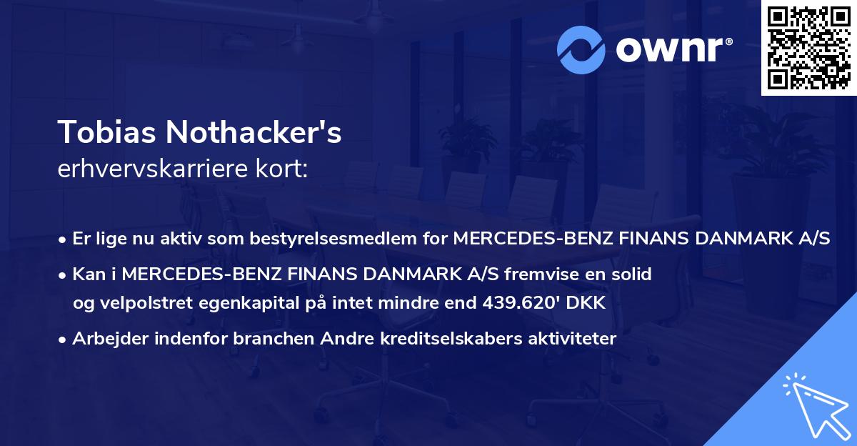Tobias Nothacker's erhvervskarriere kort