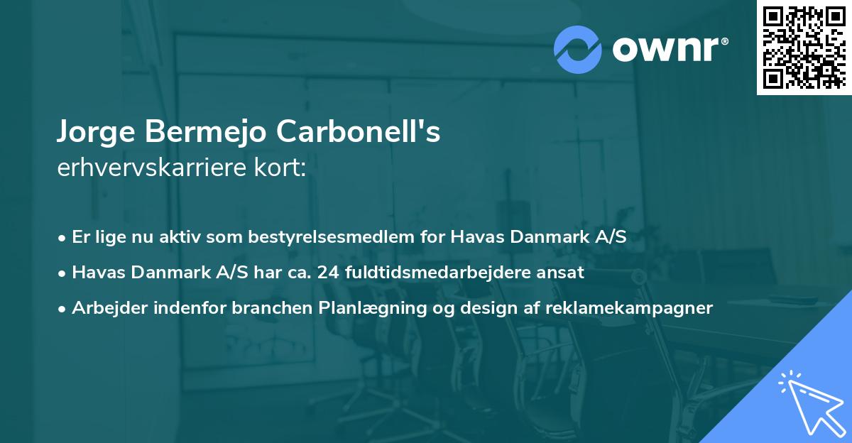 Jorge Bermejo Carbonell's erhvervskarriere kort