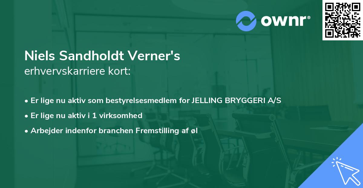 Niels Sandholdt Verner's erhvervskarriere kort