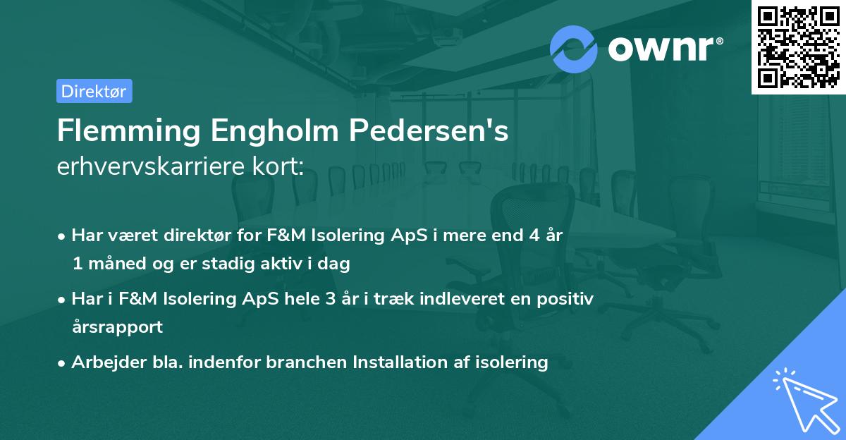 Flemming Engholm Pedersen's erhvervskarriere kort