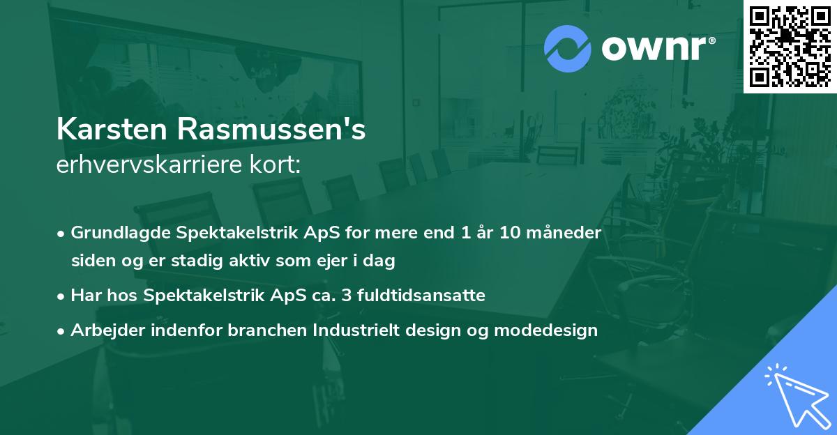 Karsten Rasmussen's erhvervskarriere kort